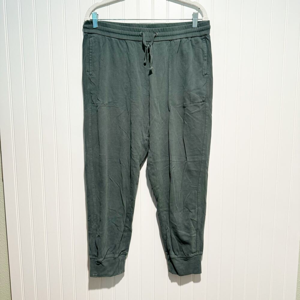 Barefoot Dreams Sea Green Cotton Jogger Pants Size Large